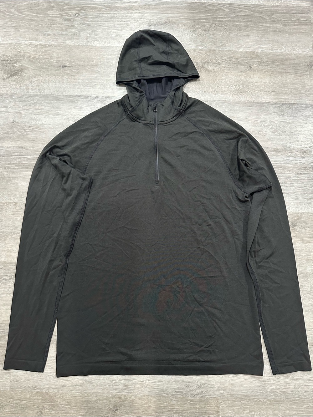 P128 Lululemon Metal Vent Tech 1/4 Zip Pullover Hoodie Mens M Medium Black